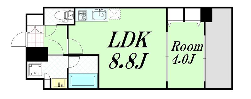 スプランディッドVII(1LDK/6階)の間取り写真