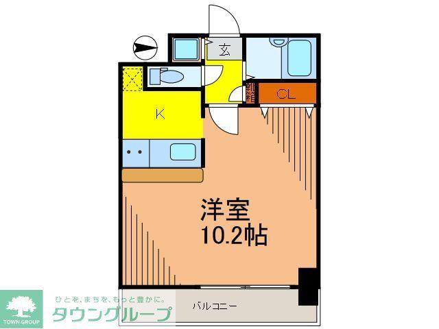 レニエ・ラ・ヴェルトゥ150(1K/6階)の間取り写真