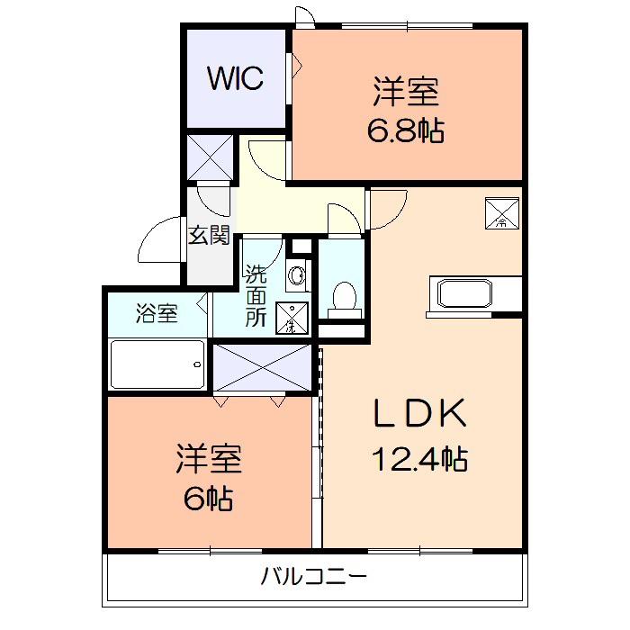セイフハイム(2LDK/2階)の間取り写真