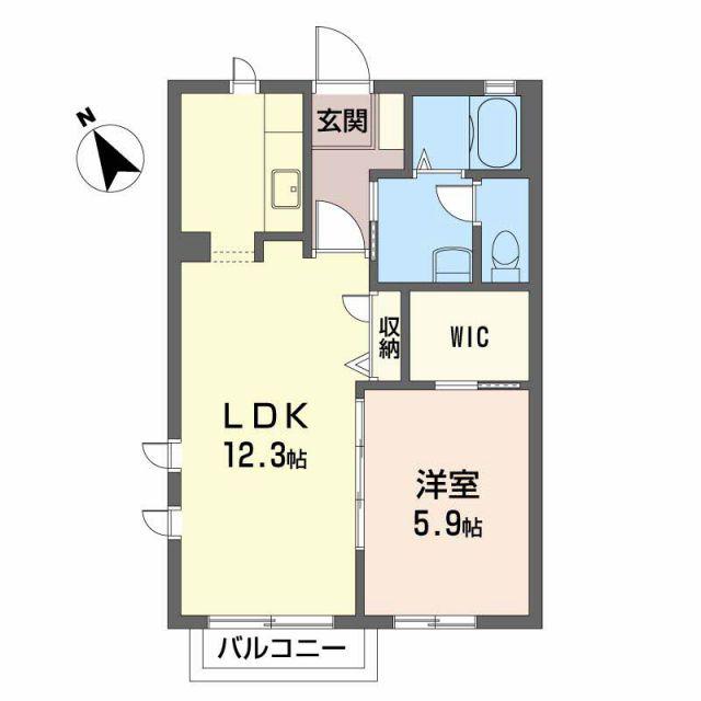 ＪＲ境線 富士見町駅(鳥取) 徒歩27分 2階建 築23年(1LDK/2階)の間取り写真