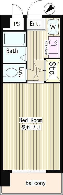 エステージ西調布(ワンルーム/3階)の間取り写真