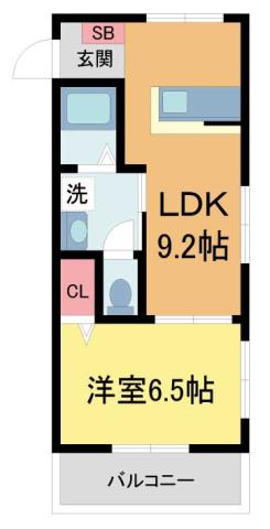 ハイツ77(1LDK/3階)の間取り写真