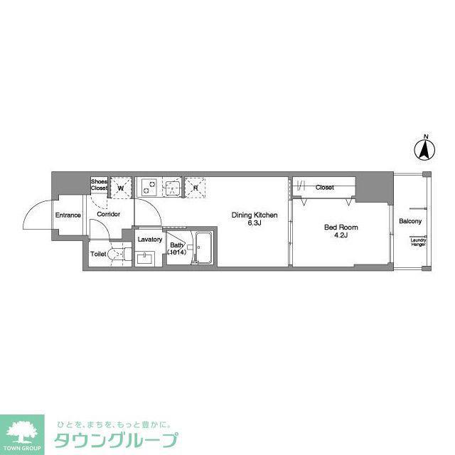 DAFFITTO錦糸町(1DK/12階)の間取り写真
