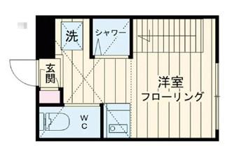 コンフォート千早(ワンルーム/2階)の間取り写真