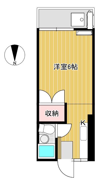 ミナミハイツ(1K/2階)の間取り写真