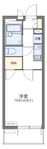 レオパレスKATOHIII(1K/4階)の間取り写真
