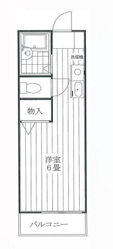 ソフィアコート調布(1K/1階)の間取り写真
