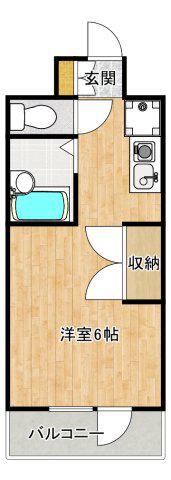アルプ所沢(ワンルーム/10階)の間取り写真