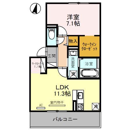 セジュール南耳原(1LDK/2階)の間取り写真