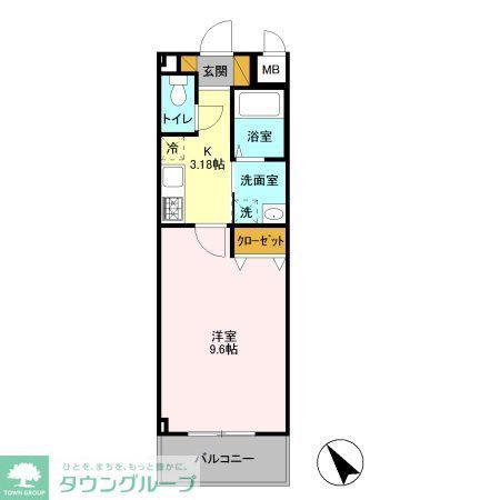 VILLA MISTRAL(1K/3階)の間取り写真