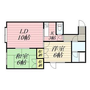 PLAZA IN SHINKAWA(2LDK/1階)の間取り写真