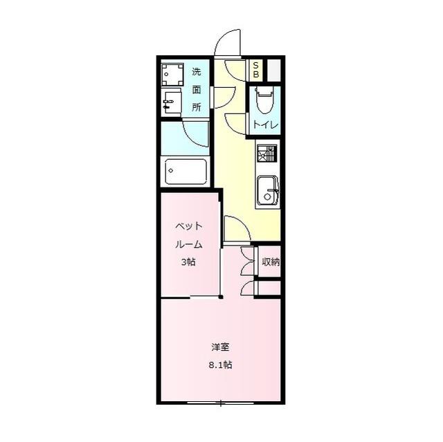 RENAXIA KAWAHARA(1SK/2階)の間取り写真