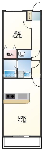 リアン志比田(1LDK/3階)の間取り写真