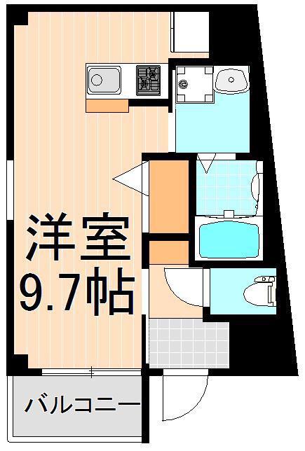 BCASA KITASENJU(ワンルーム/4階)の間取り写真