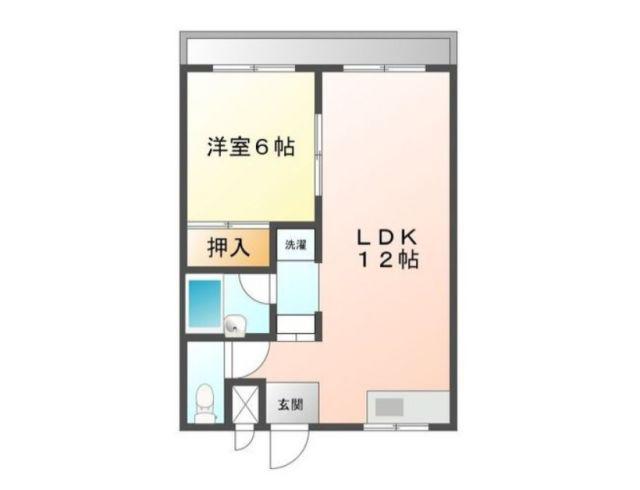 グラッドハウス山田(1LDK/2階)の間取り写真