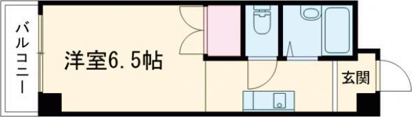 ファミール西大寺(ワンルーム/3階)の間取り写真