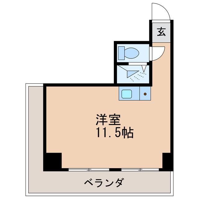 ダイアパレス伏見(ワンルーム/9階)の間取り写真