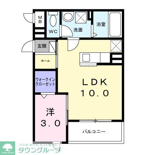カーサ アヴァンツァーレ(1LDK/2階)の間取り写真