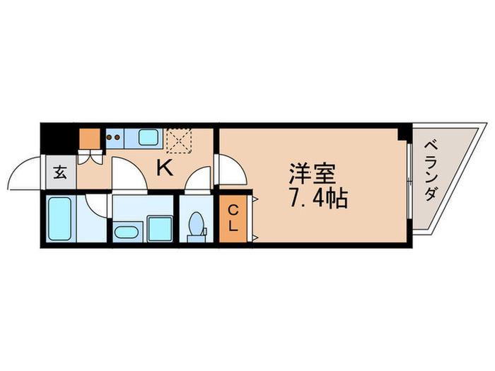 CREVISTA中板橋II(1K/2階)の間取り写真