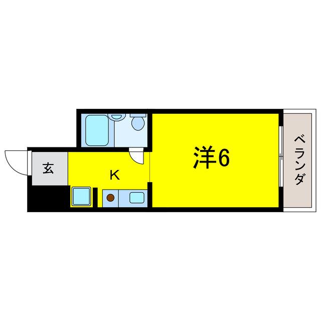 マ・シャンブル下阪(1K/8階)の間取り写真