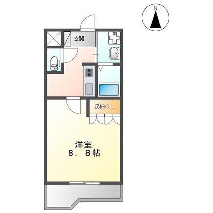 つくばエクスプレス みらい平駅 徒歩8分 2階建 築16年(1K/1階)の間取り写真