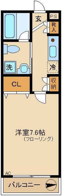 CENTRAL VILLA(1K/2階)の間取り写真