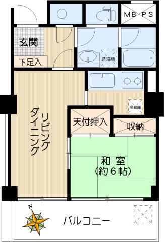 エルアルカサル小石川(1LDK/5階)の間取り写真