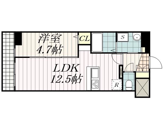 BELTS SHINJUKU レジデンス(1LDK/10階)の間取り写真