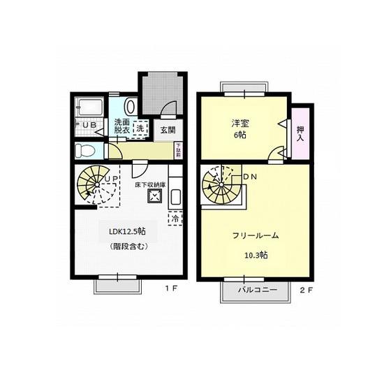 FIVE STAR(2LDK/1階)の間取り写真