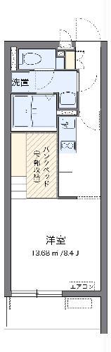 ミランダKRONOS(ワンルーム/1階)の間取り写真