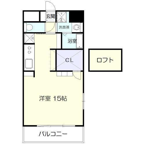 アムール大工町(ワンルーム/5階)の間取り写真