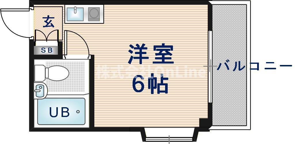 サニーマンション(ワンルーム/2階)の間取り写真