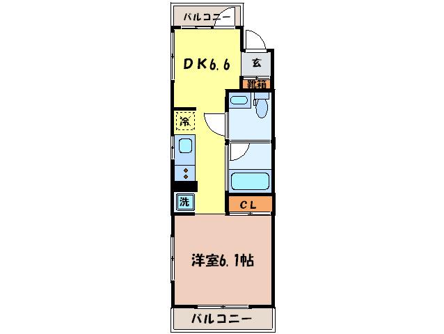 PRIMAVERA(1DK/3階)の間取り写真