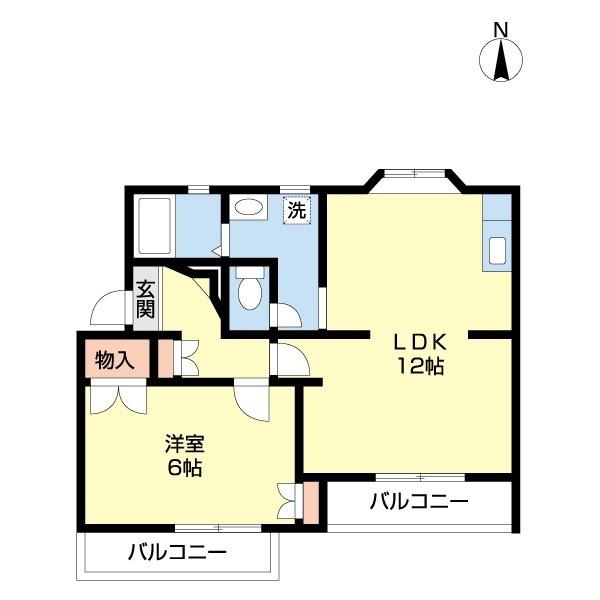 WILL(1LDK/3階)の間取り写真