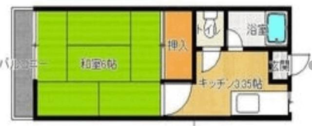 日進ハイツ(1K/1階)の間取り写真
