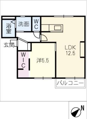 エントピア20D棟(1LDK/1階)の間取り写真