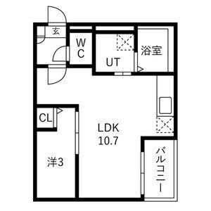 JACK SHINHAMAI(1LDK/1階)の間取り写真