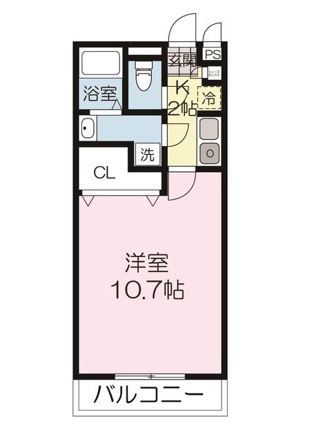 アムールさいとう(1K/2階)の間取り写真