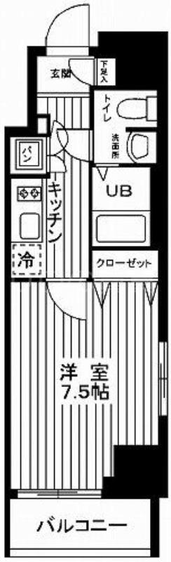 ヴェルト川崎イースト(1K/9階)の間取り写真