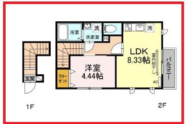 ルネス押上(1LDK/2階)の間取り写真