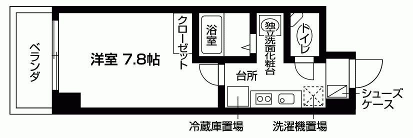 PENSIONE大塚町(1K/3階)の間取り写真