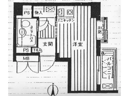 カーネ池之端(2DK/3階)の間取り写真