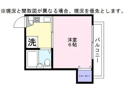 柊倶楽部(1K/1階)の間取り写真