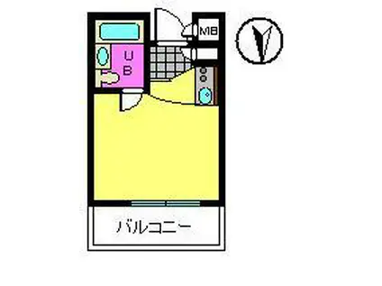 ＪＲ阪和線 日根野駅 徒歩33分 5階建 築36年(ワンルーム/4階)の間取り写真