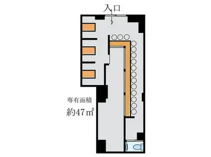 花小金井A&Kスクエア(ワンルーム/1階)の間取り写真