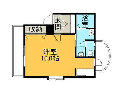 セジュールII(1K/2階)の間取り写真