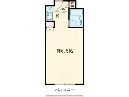エルベコート泉大津(ワンルーム/1階)の間取り写真