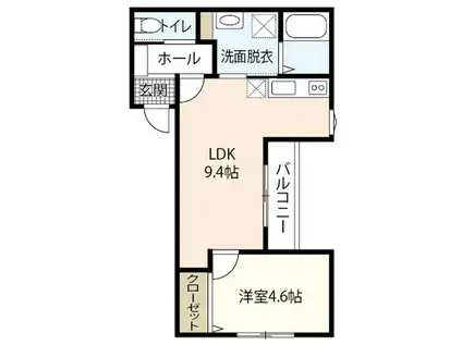 TURTLE MINAMIMACHI(1LDK/1階)の間取り写真