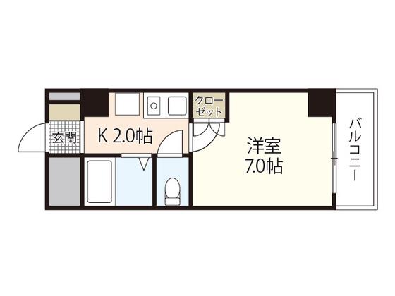エトノ空港通(1K/3階)の間取り写真