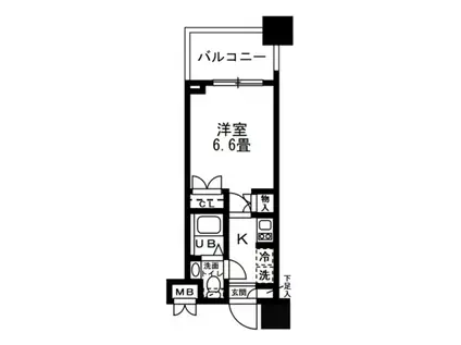 レジディア錦糸町(1K/6階)の間取り写真